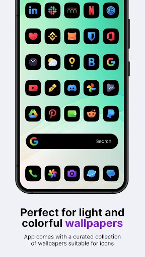 Ares Black: Dark Icon Pack screenshot 2