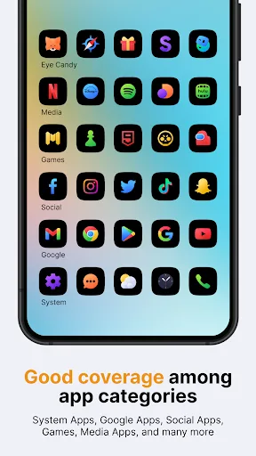 Ares Black: Dark Icon Pack screenshot 4