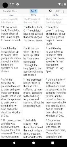 Parallel Plus® Bible-study app screenshot 1