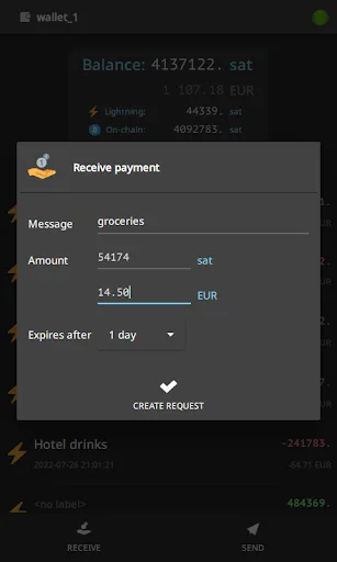 Electrum Bitcoin Wallet screenshot 3