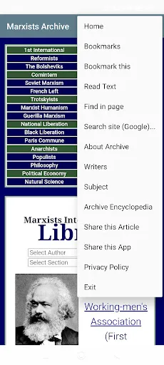 Archive Marxist: Library screenshot 1