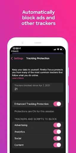 Firefox Focus: No Fuss Browser screenshot 3