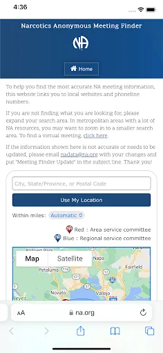 NA Meeting Search screenshot 2