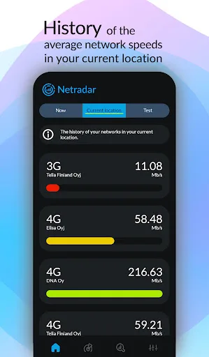 Netradar network analysis screenshot 3