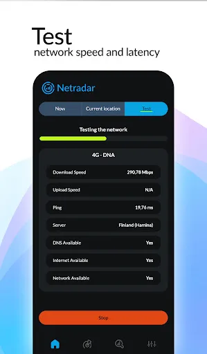 Netradar network analysis screenshot 4