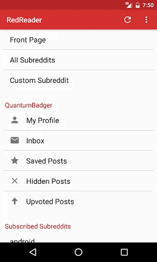 RedReader screenshot 2