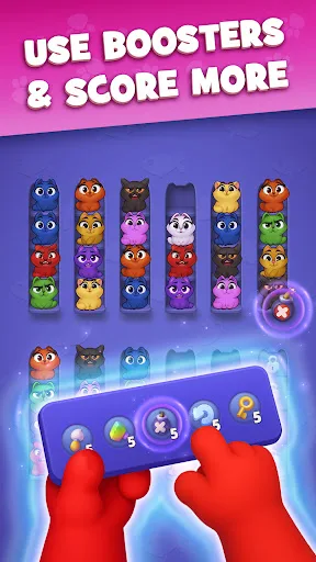 Kitty Sort: Twisted Tails screenshot 2
