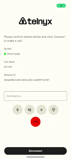 Telnyx WebRTC screenshot 4