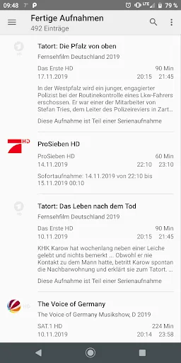 TVHClient screenshot 3