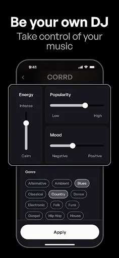 CORRD - Music Playlist by Mood screenshot 4