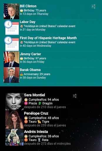 Birthdays & Events screenshot 2