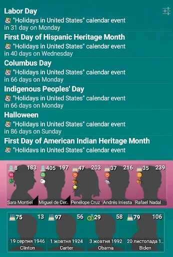 Birthdays & Events screenshot 3