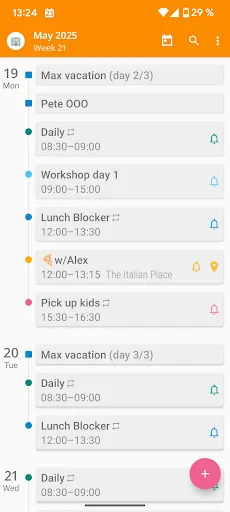 aCalendar+ Calendar & Tasks screenshot 1