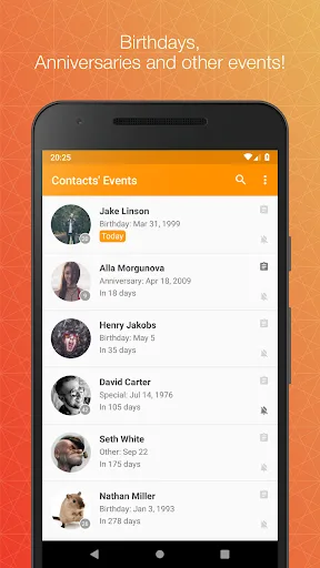 Contacts' Birthdays screenshot 1
