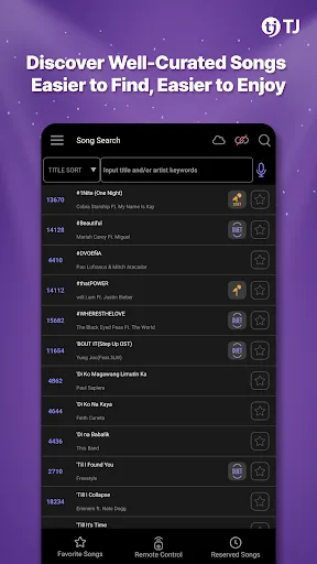 TJ SmartApp - TJ KARAOKE ARIA screenshot 4