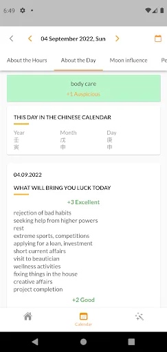 Feng Shui Fortune Calendar screenshot 4