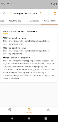 Feng Shui Fortune Calendar screenshot 5