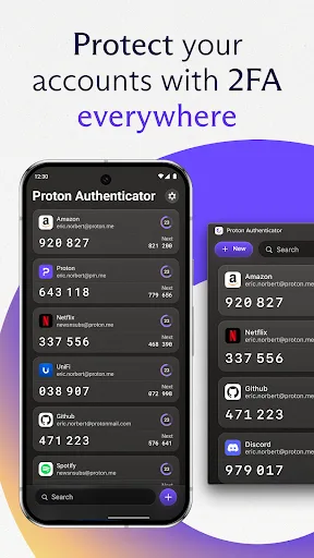 Proton Authenticator screenshot 1