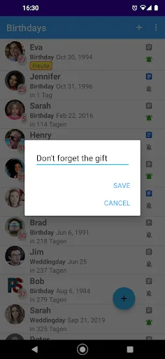 Birthday Calendar & Reminder screenshot 3