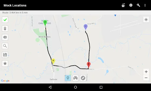 Mock Locations (fake GPS path) screenshot 2