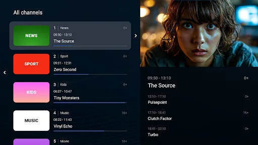 TMS player for TV screenshot 2
