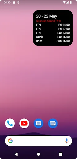 F1 Schedule Widget screenshot 4