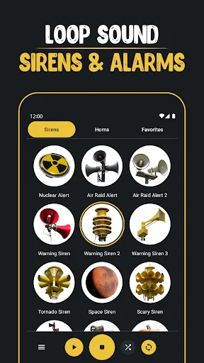 Loud Horns and Sirens App screenshot 1