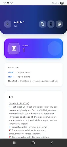 Code Général des Impôts 2026 screenshot 5
