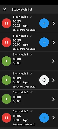 Talking stopwatch multi timer screenshot 2