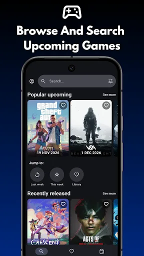 Game Release Tracker screenshot 1