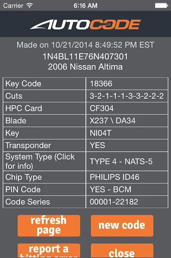 AutoCode - VIN to Key Code screenshot 3