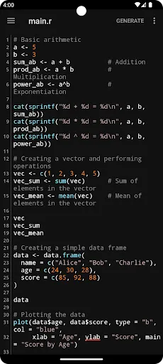 Rlytic R Programming Editor screenshot 1