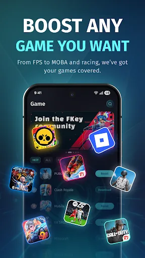 FKey: Boost Game & Reduce Ping screenshot 2