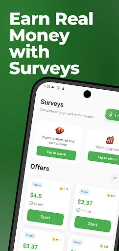 Surveys Cash - Earn Money Fast screenshot 1