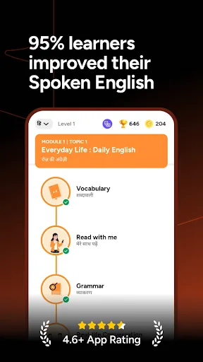 SpeakX: English Listening App screenshot 1