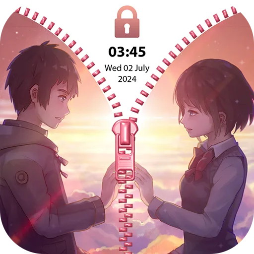 Zipper lock screen & wallpaper