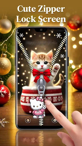 Zipper lock screen & wallpaper screenshot 1