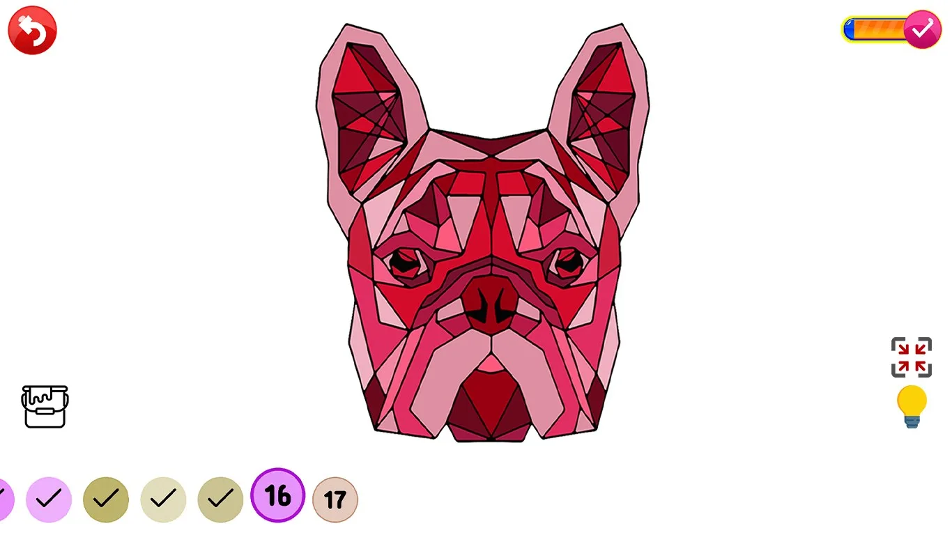 Dogs Color by Number - Animals Coloring Book Page screenshot 4