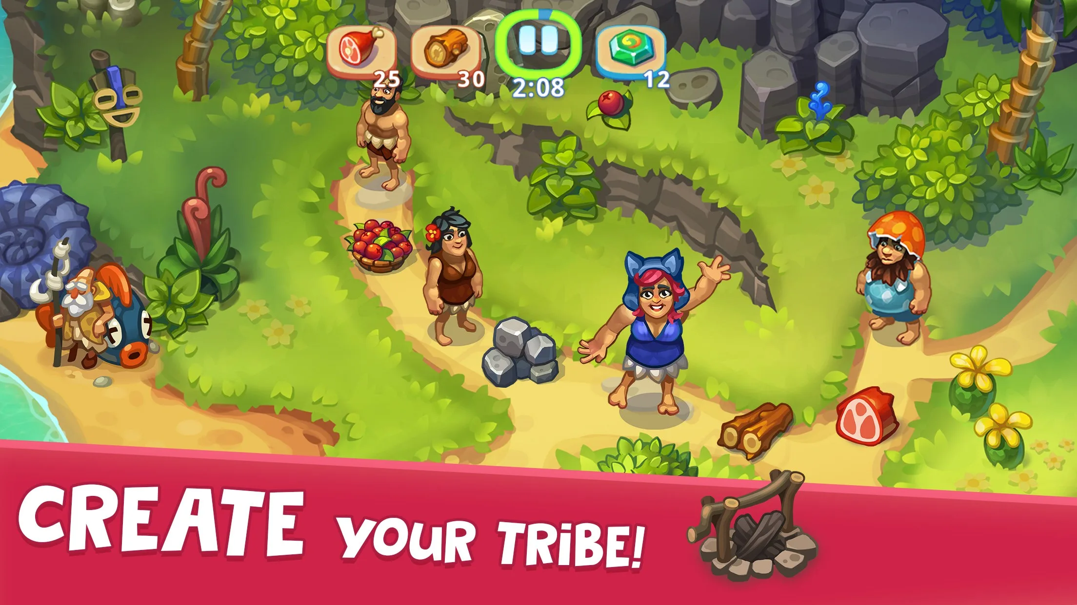 Tribe Dash - Time management screenshot 1