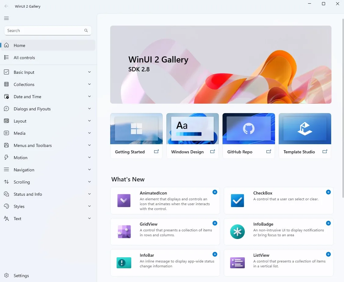 WinUI 2 Gallery screenshot 3