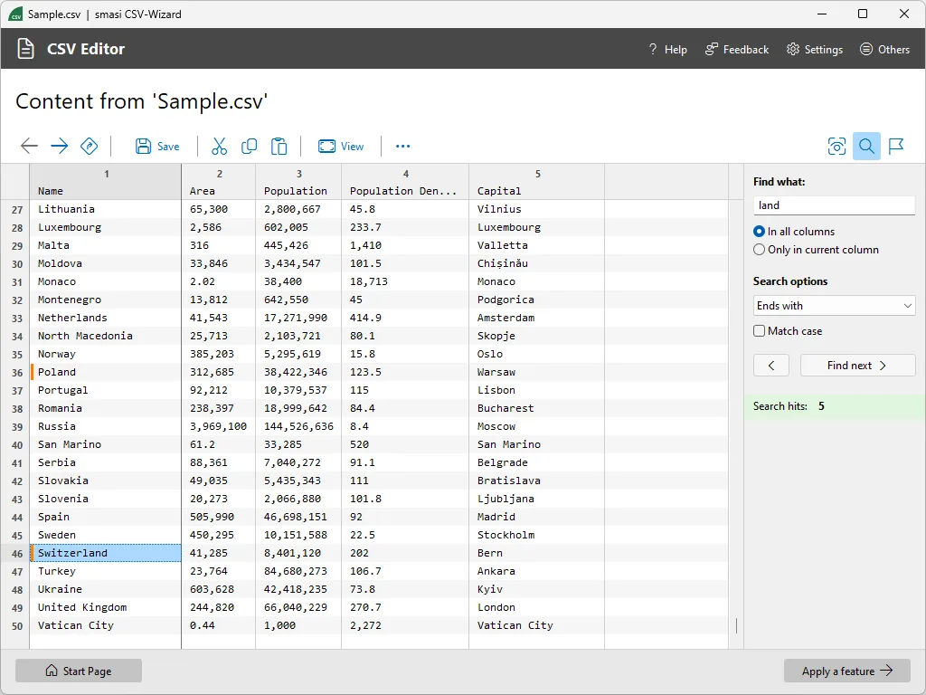 CSV-Wizard screenshot 1