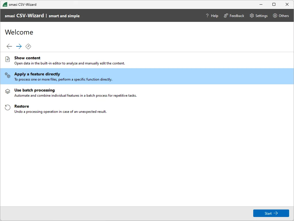 CSV-Wizard screenshot 2