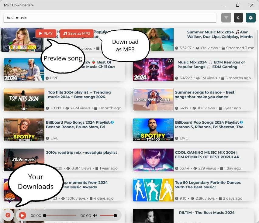 MP3 Downloader+ screenshot 1