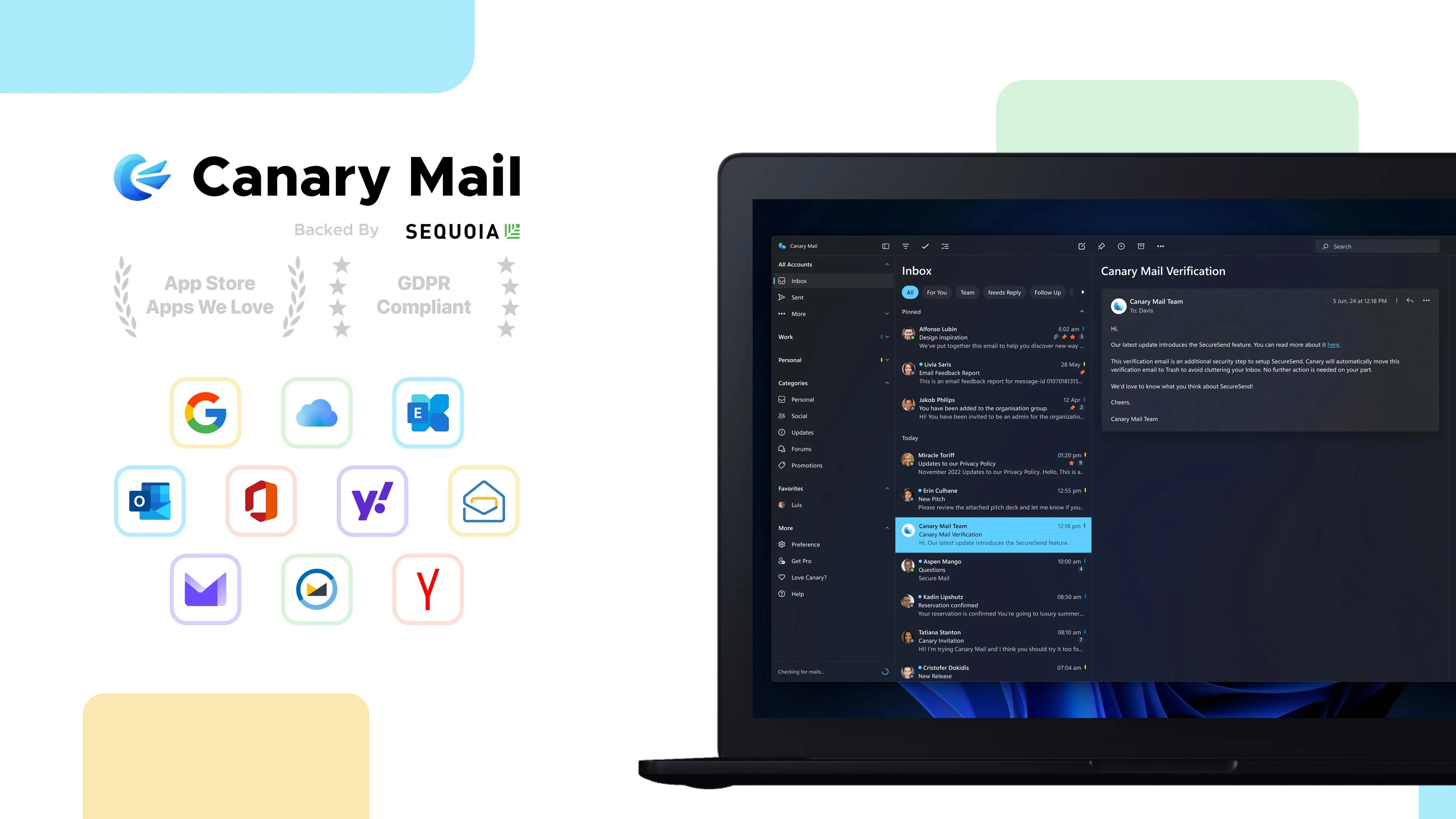 Canary Mail App screenshot 1