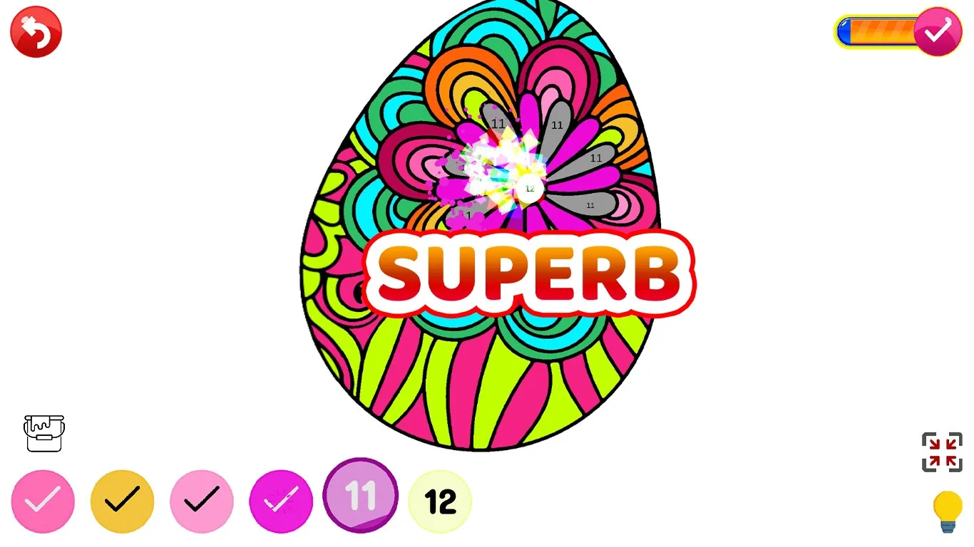 Easter Eggs Color by Number Painting Book screenshot 1