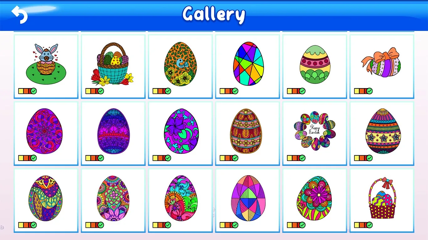 Easter Eggs Color by Number Painting Book screenshot 2