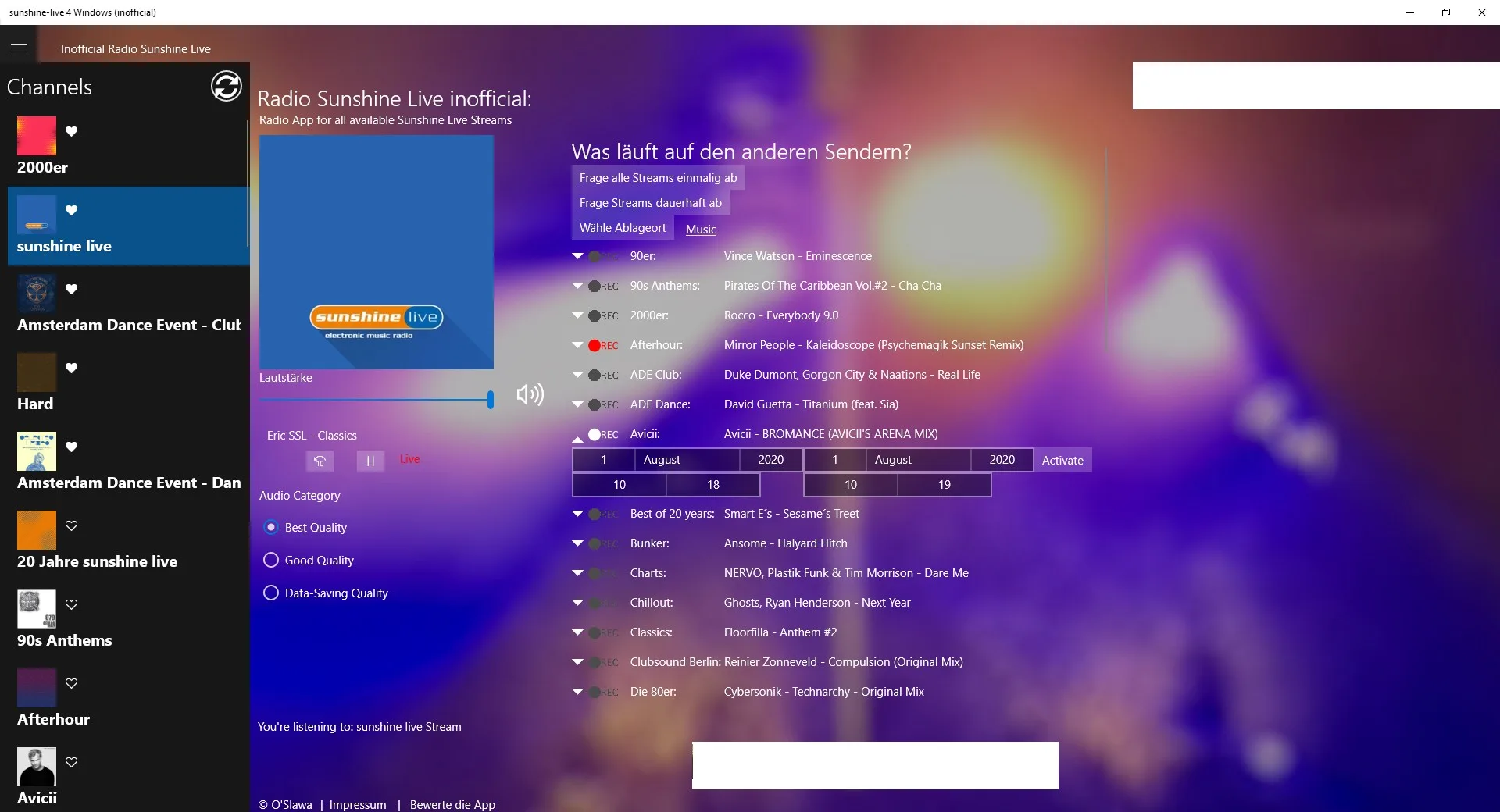 sunshine-live 4 Windows (inofficial) screenshot 3