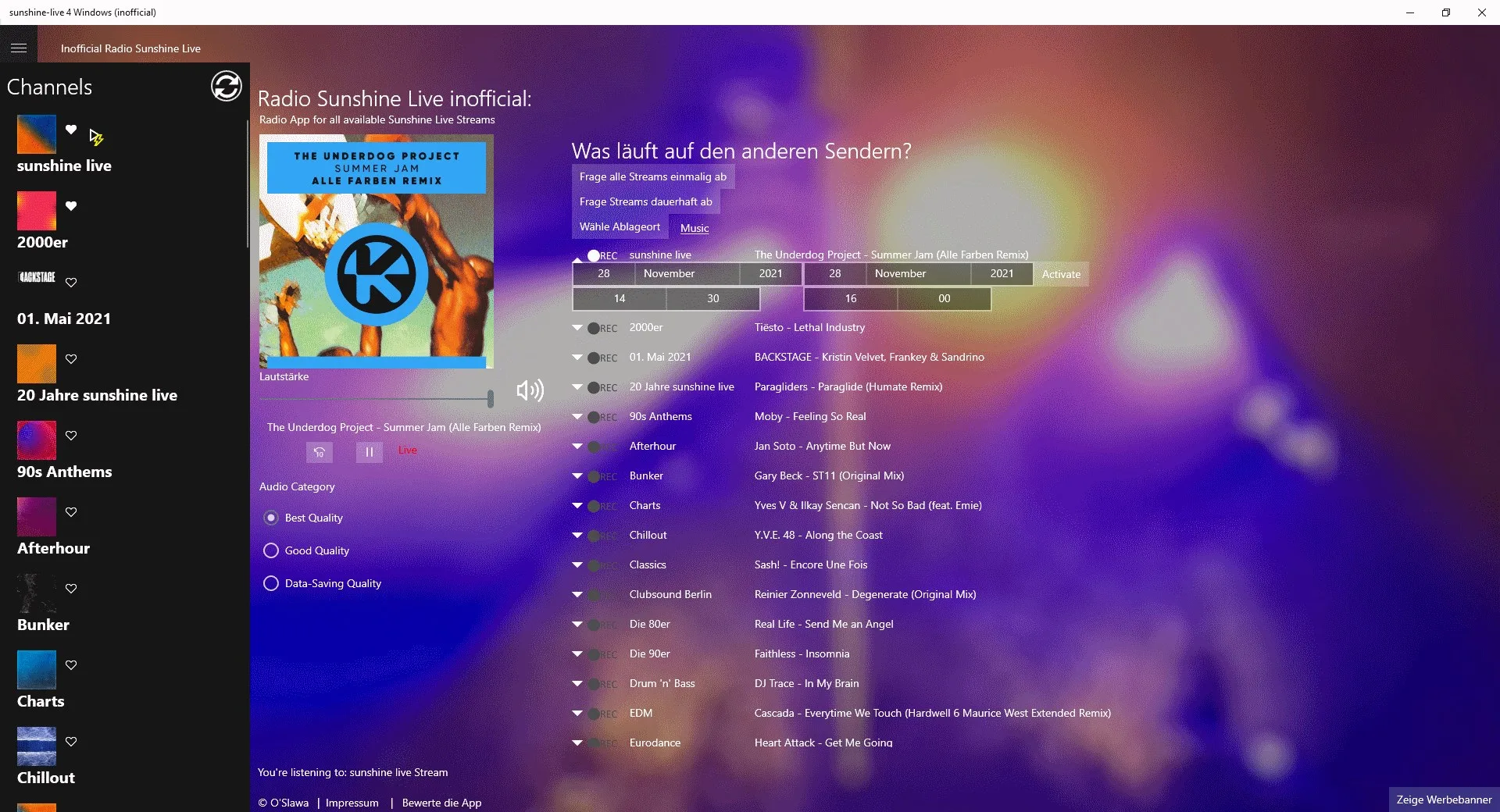 sunshine-live 4 Windows (inofficial) screenshot 4