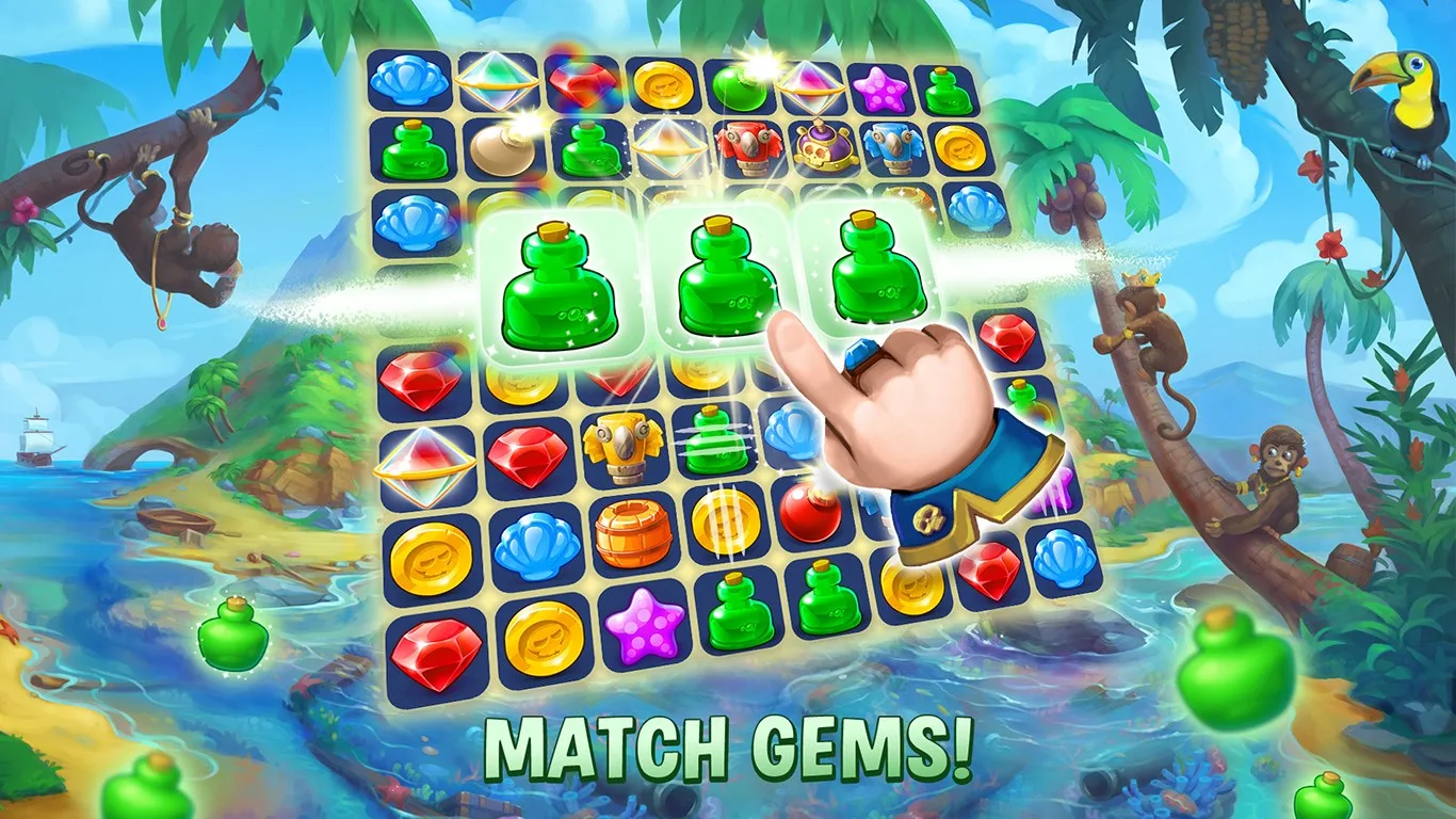Pirates & Pearls: Match, build & design screenshot 2