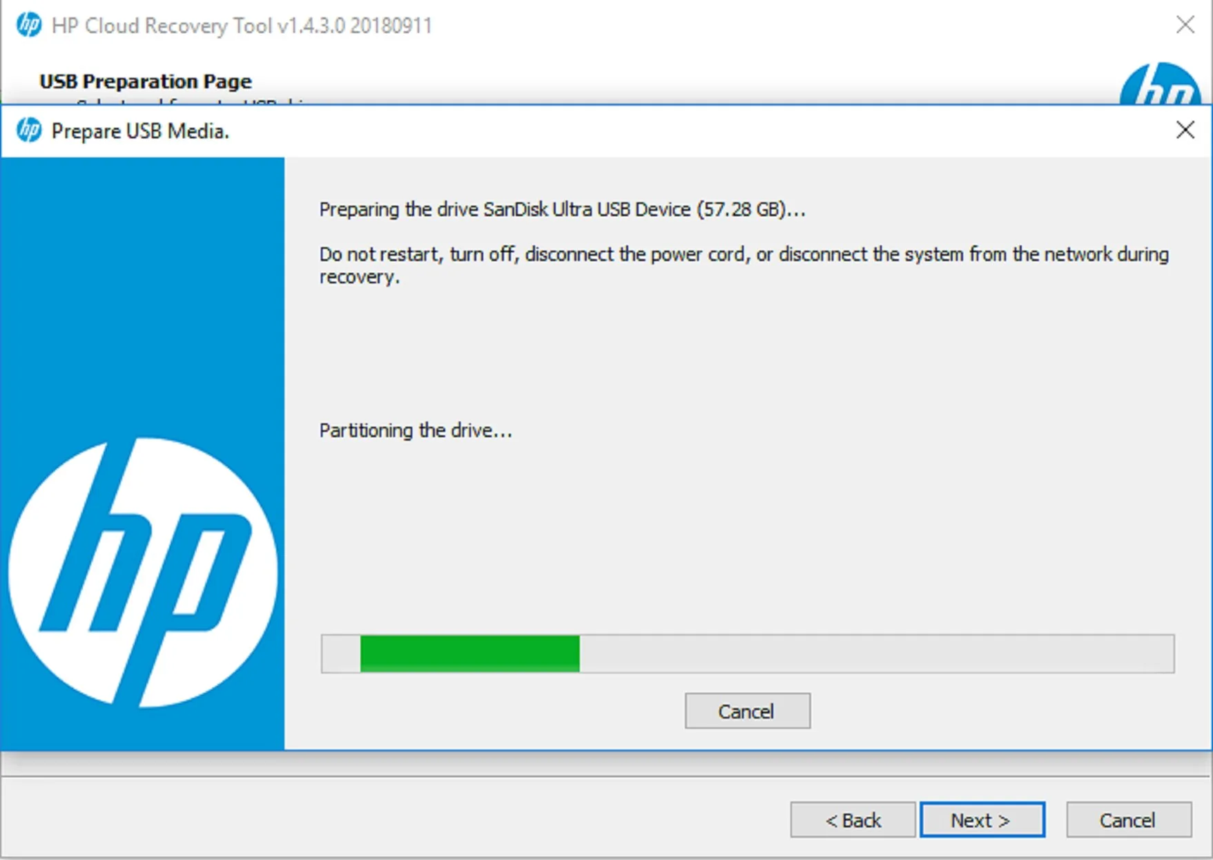 HP Cloud Recovery Tool screenshot 3